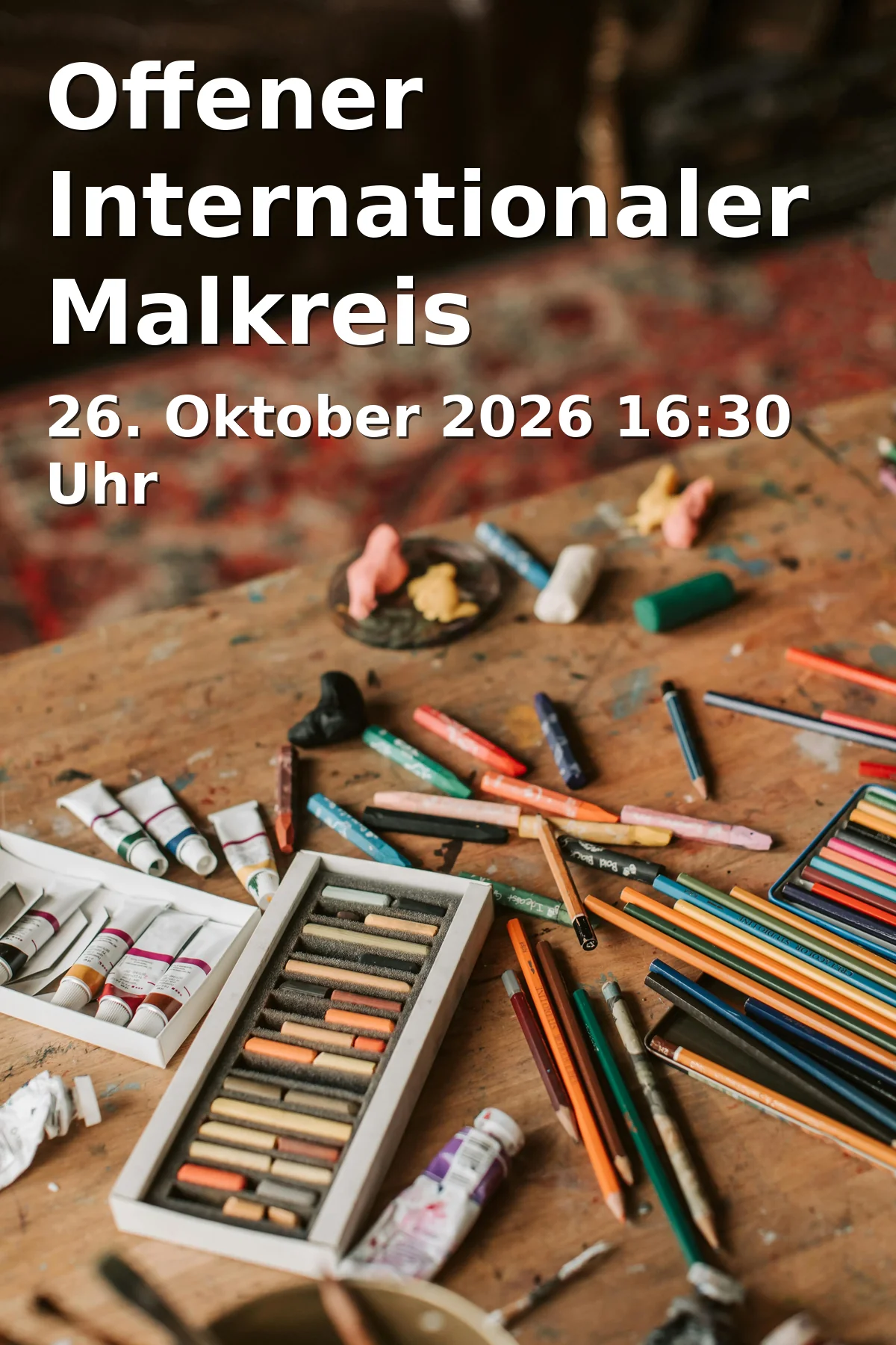 Event: Offener Internationaler Malkreis in Kulturpunkt Bruck, Fröbelstraße 6, 91058 Erlangen on 26. Oktober 2026