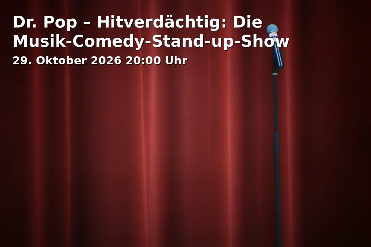 Event: Dr. Pop – Hitverdächtig: Die Musik-Comedy-Stand-up-Show in Schlachthof München, Zenettistraße 9, 80337 München on 29. Oktober 2026
