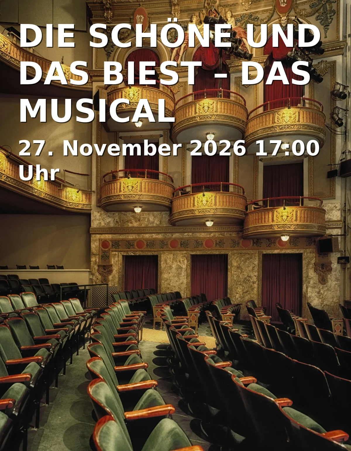 Event: DIE SCHÖNE UND DAS BIEST – DAS MUSICAL in Bürgerhaus Unterschleißheim, Unterschleißheim on 27. November 2026