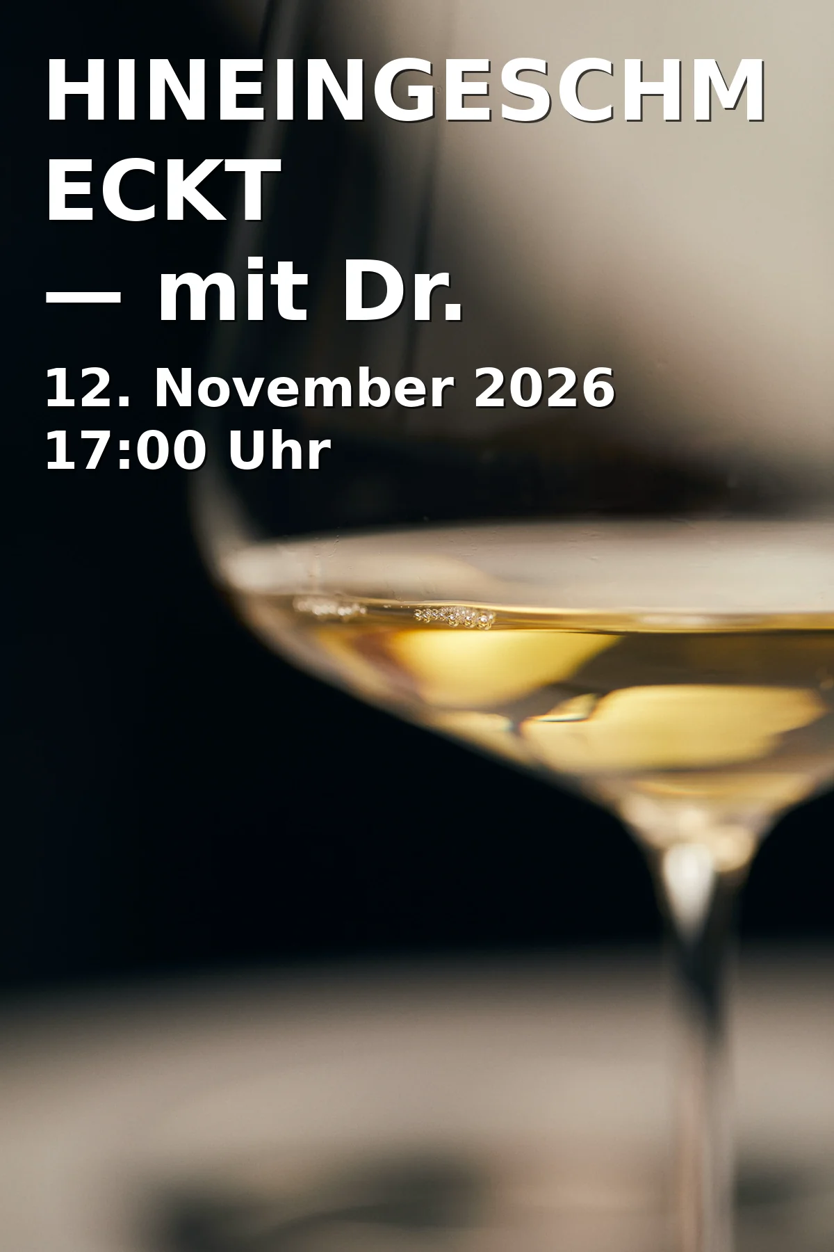 Event: HINEINGESCHMECKT — mit Dr. Fabian Brambach in Forum Wissen, Berliner Straße 28, 37073 Göttingen on 12. November 2026