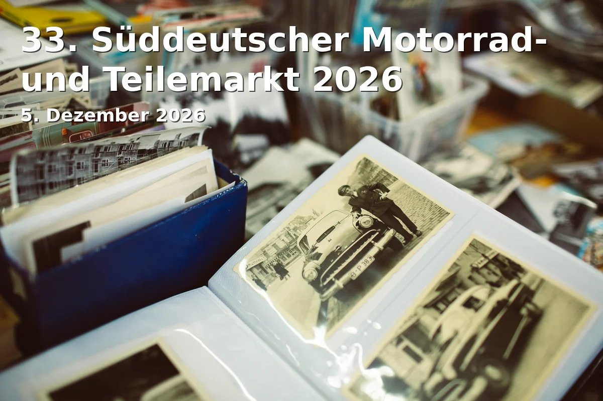 Event: 33. Süddeutscher Motorrad- und Teilemarkt 2026 in Veranstaltungsort nicht angegeben, Landshut on 5. Dezember 2026