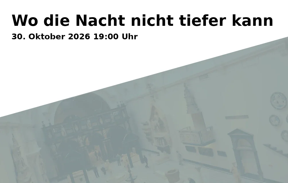 Event: Wo die Nacht nicht tiefer kann in Artists Unlimited Galerie, Viktoriastraße 24, 33602 Bielefeld on 30. Oktober 2026