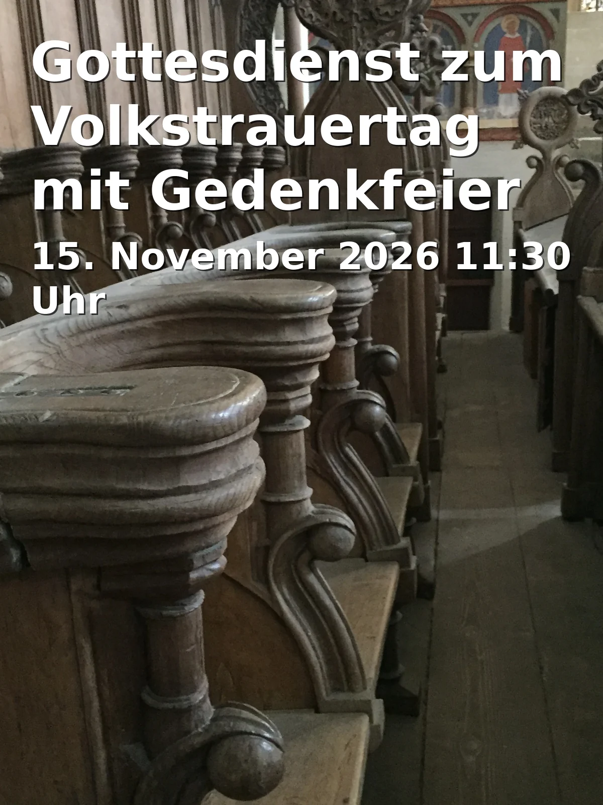 Event: Gottesdienst zum Volkstrauertag mit Gedenkfeier in St.-Nikolaus-Kirche in Herrsching und Kriegerdenkmal on 15. November 2026