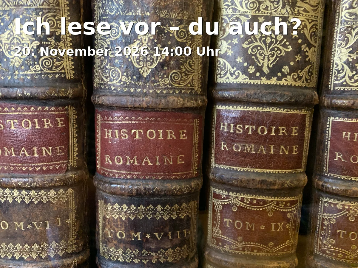 Event: Ich lese vor – du auch? in Mehrgenerationenhaus Mütterzentrum Fürth e.V., Rosenstraße 16-20, 90762 Fürth on 20. November 2026