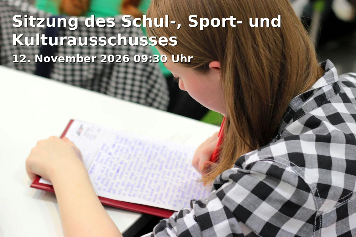 Sitzung des Schul-, Sport- und Kulturausschusses