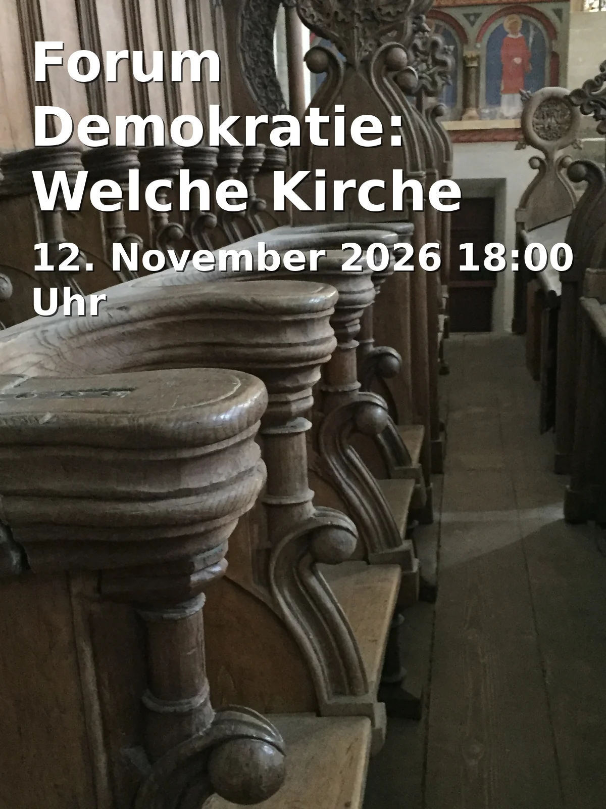 Event: Forum Demokratie: Welche Kirche braucht Brandenburg? in Alter Markt 1, 14467 Potsdam on 12. November 2026