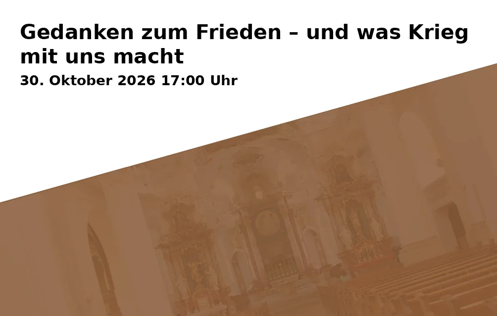 Gedanken zum Frieden – und was Krieg mit uns macht