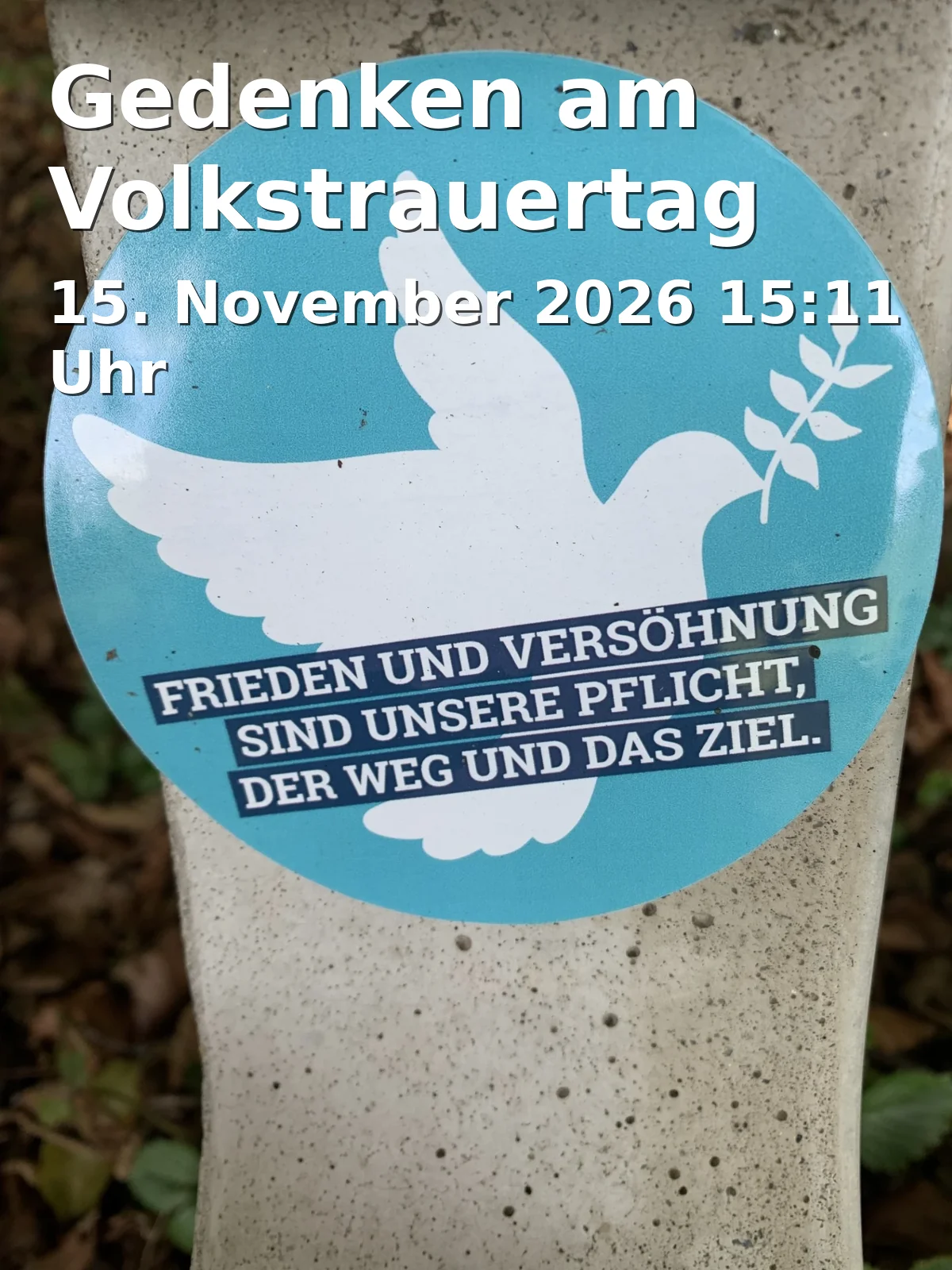 Event: Gedenken am Volkstrauertag in Ostfriedhof Gera, Friedhofstraße 19, 07546 Gera on 15. November 2026