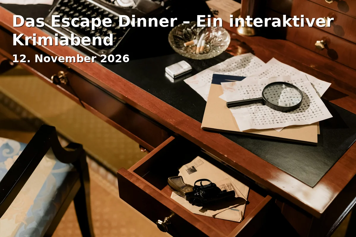 Event: Das Escape Dinner – Ein interaktiver Krimiabend in Kunstmühle x Chiara & Francescoe, Rosenheim on 12. November 2026