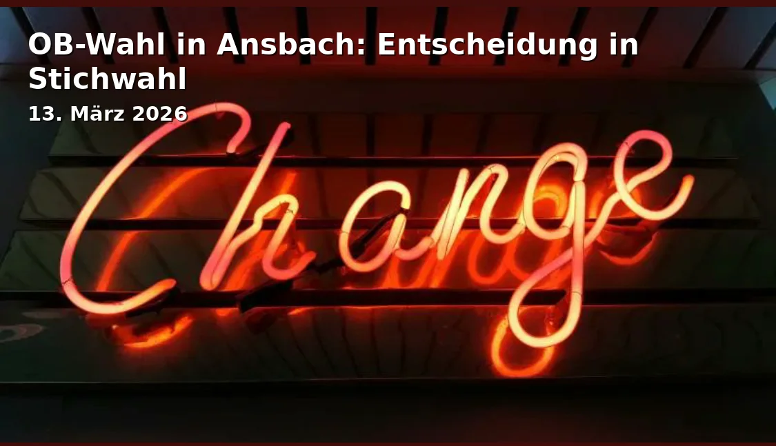 Featured image for news: Mayoral Election in Ansbach: Decision in Runoff