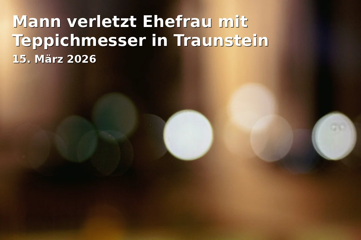 Event: Mann verletzt Ehefrau mit Teppichmesser in Traunstein