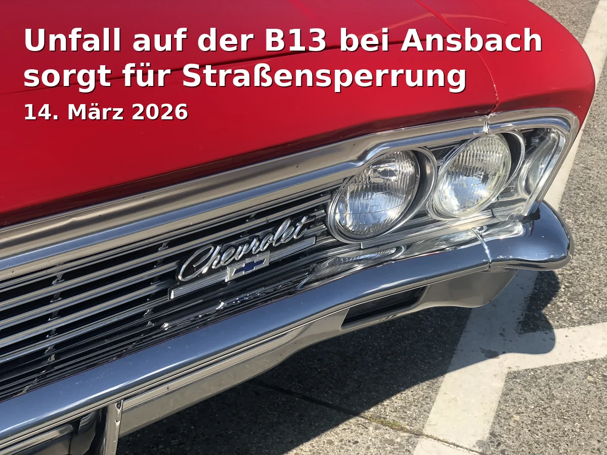 Event: Accident on the B13 near Ansbach causes road closure