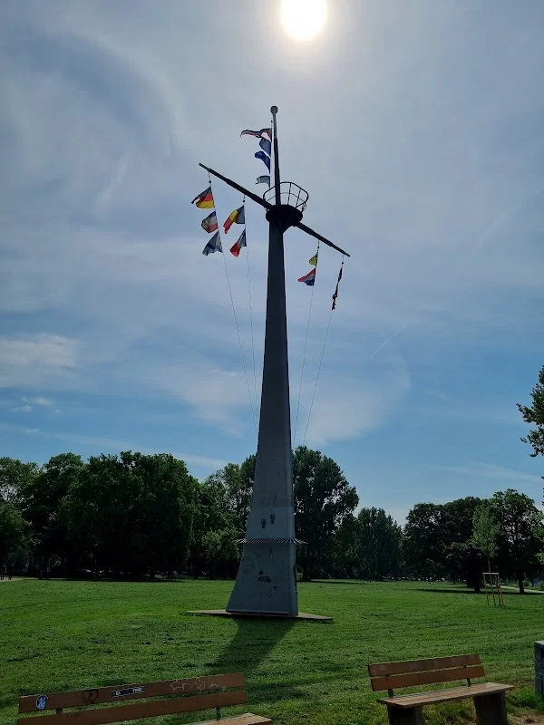 Schiffermast am Rhein