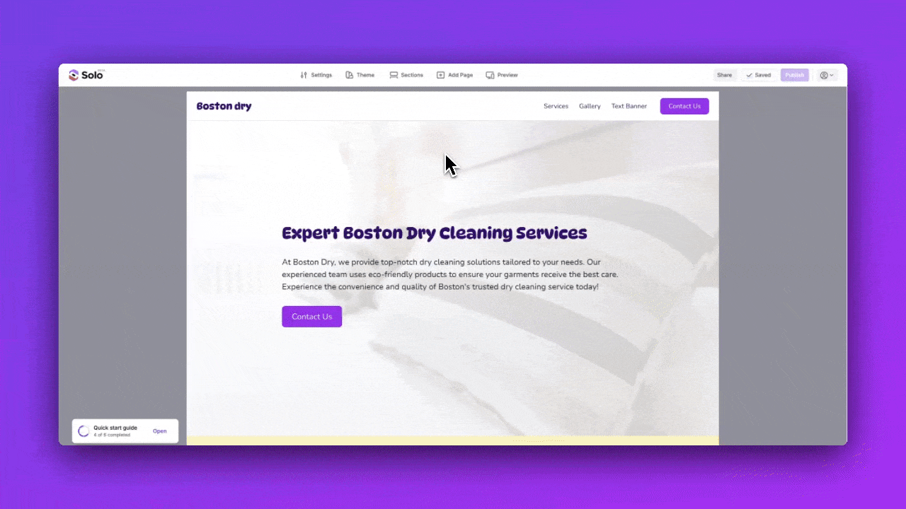 Animated walkthrough showing how to add and manage multiple pages