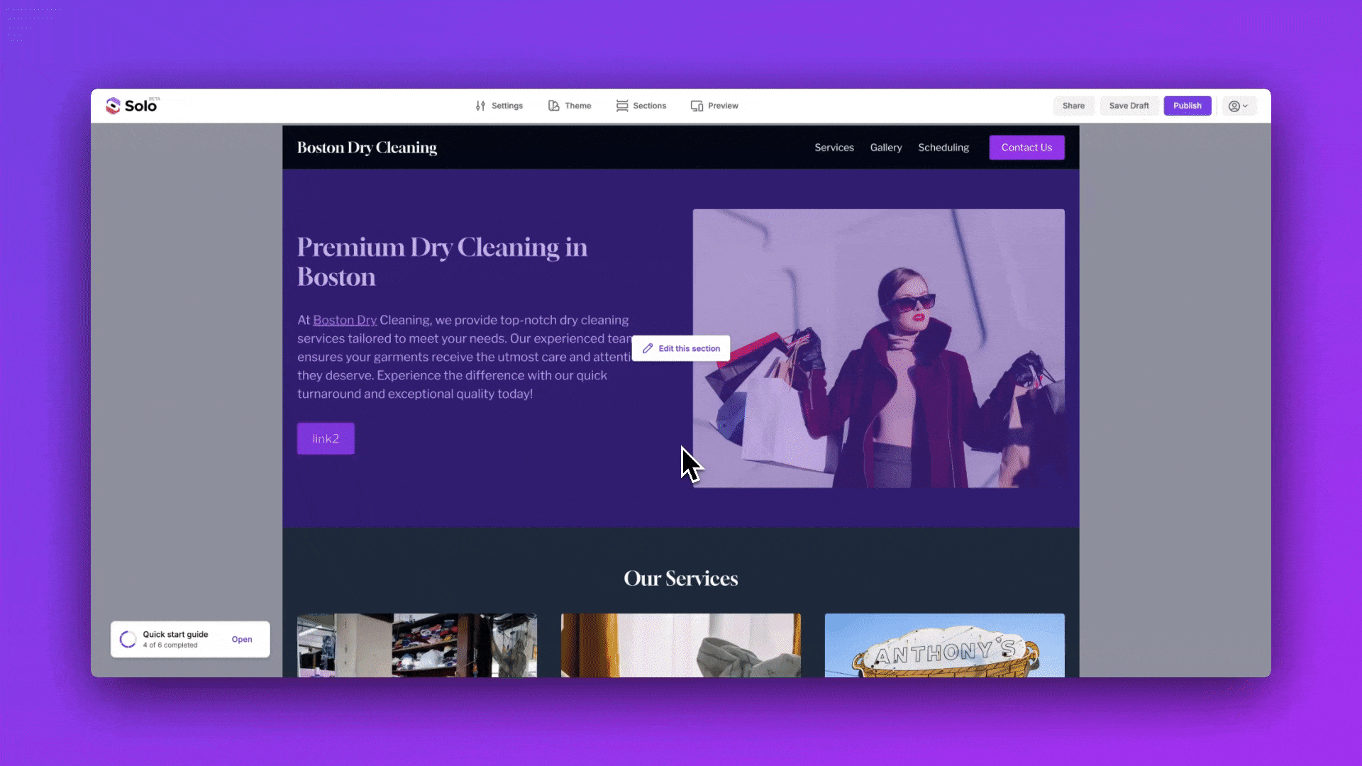 Animated walkthrough showing how to export contacts to CSV