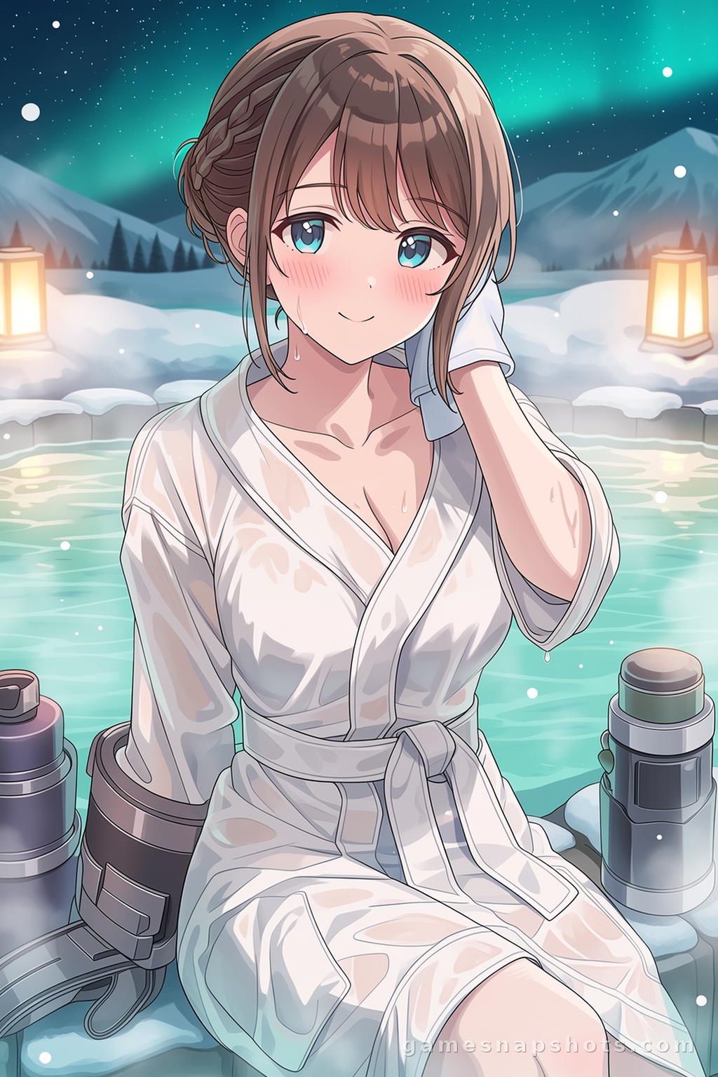 雪原温泉