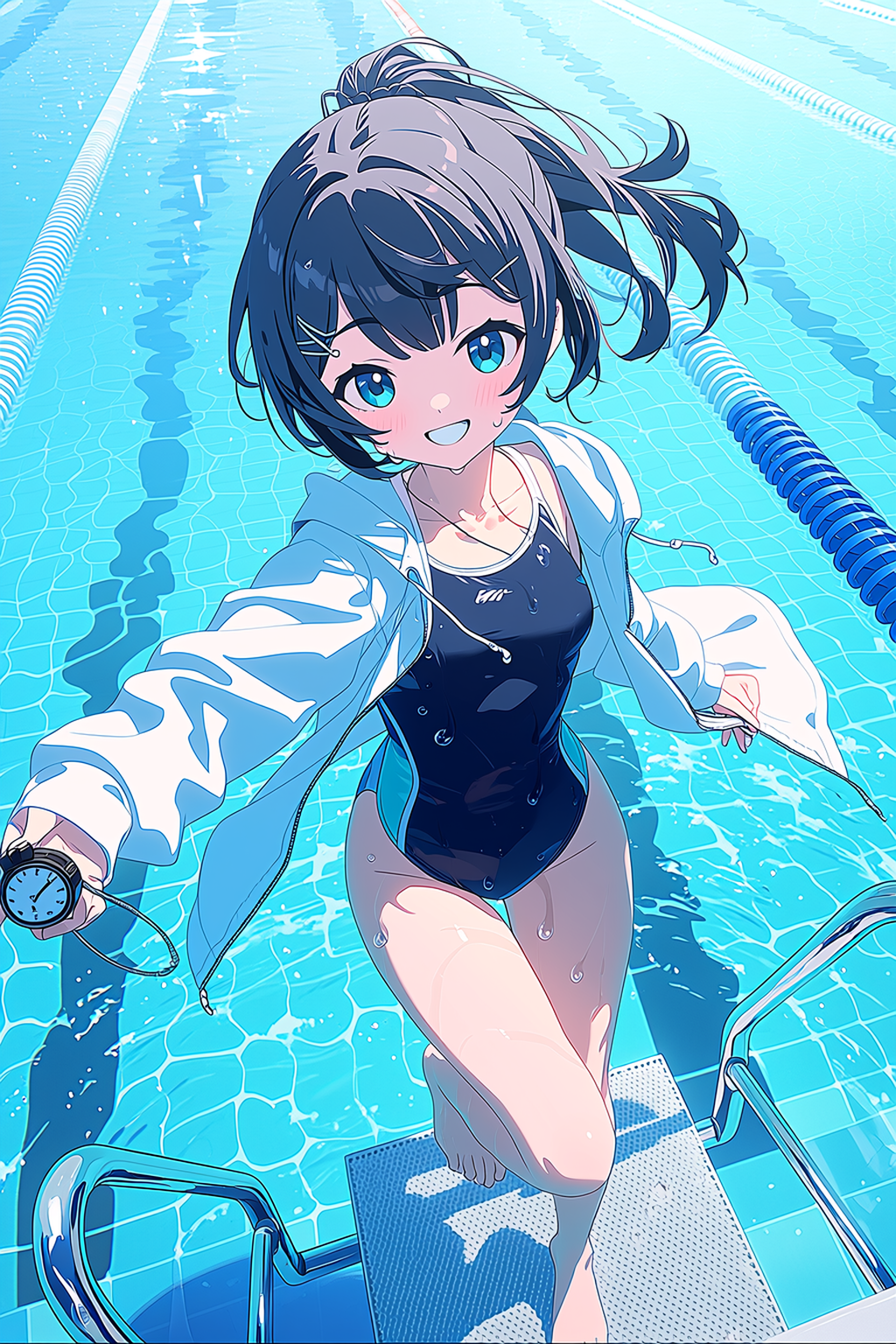 泳池边的教练