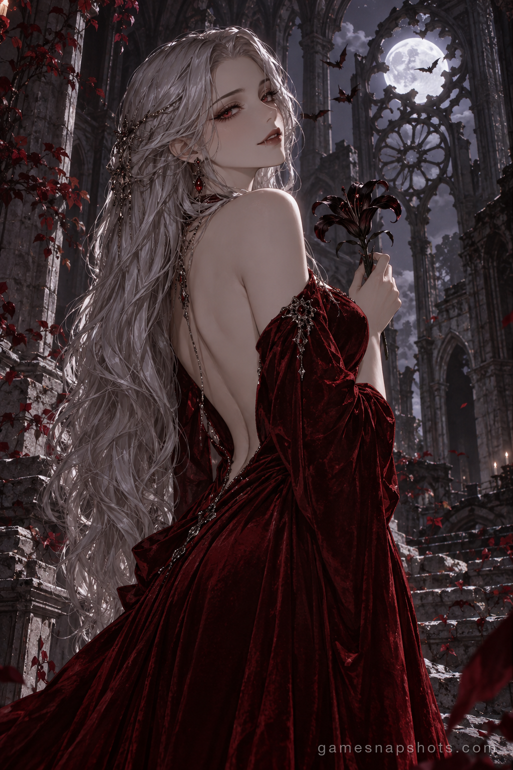 Moonlit Lady of the Ruins
