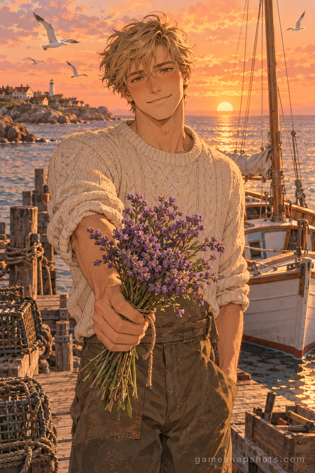 A Bouquet on the Dock
