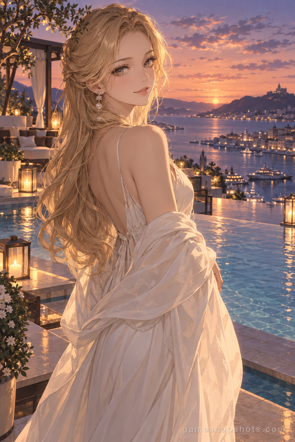 Heiress at the Rooftop Pool