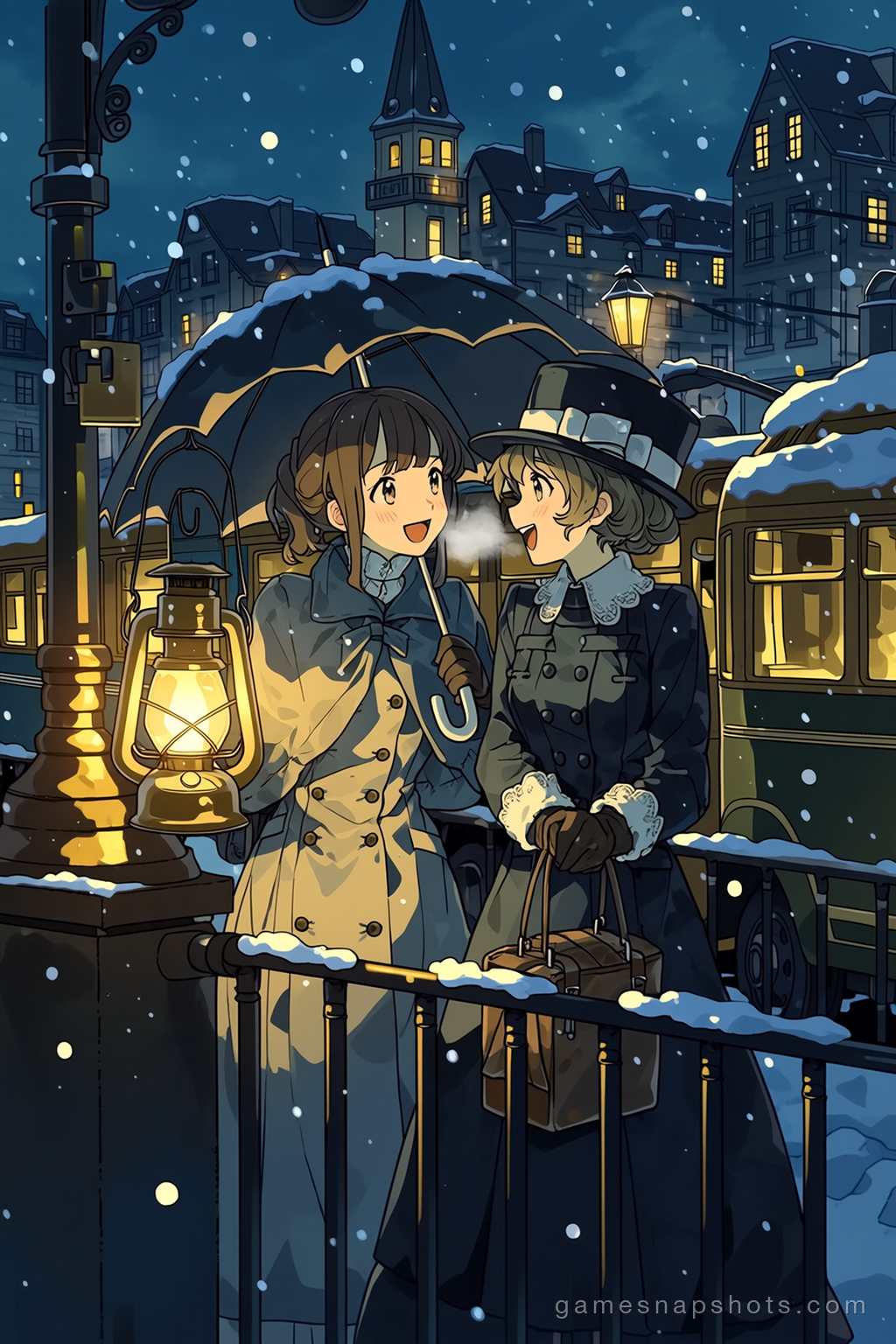 車庫下雪的夜