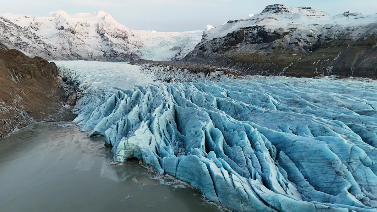 Svínafellsjökull glacier Skaftafell Vatnajökull National Park Iceland