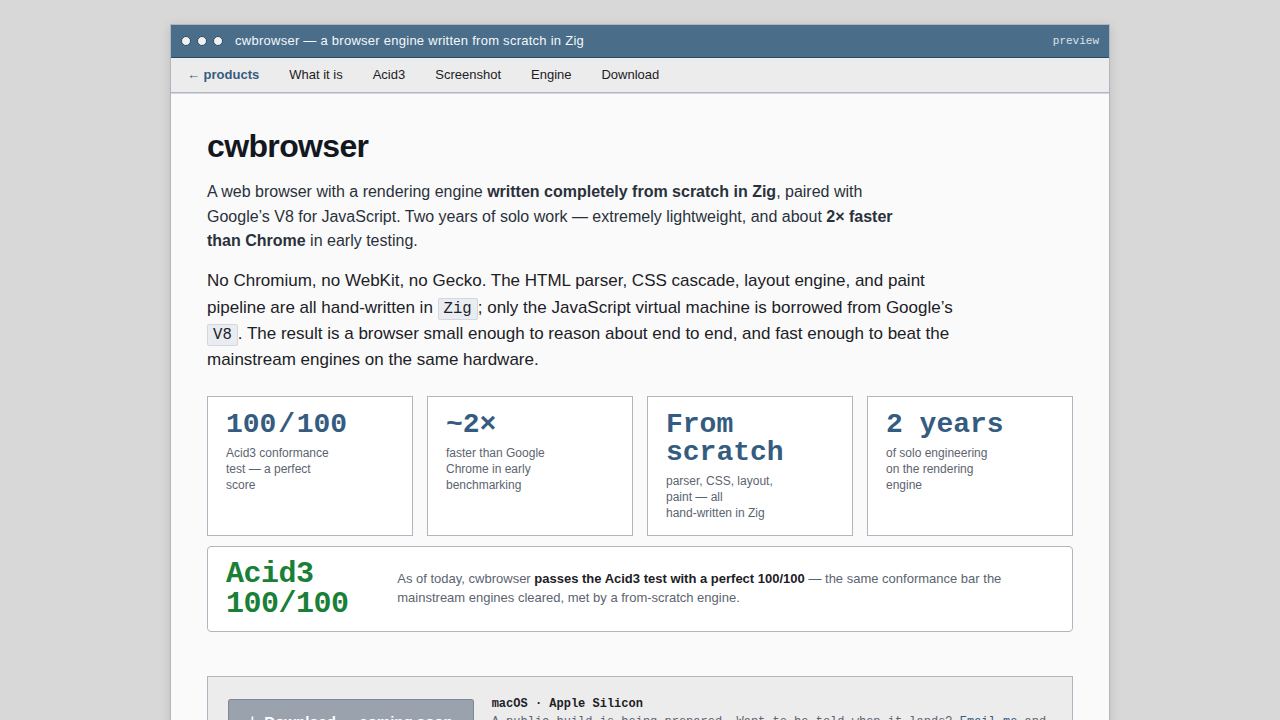 I worked on a new browser for 2 years, t 1