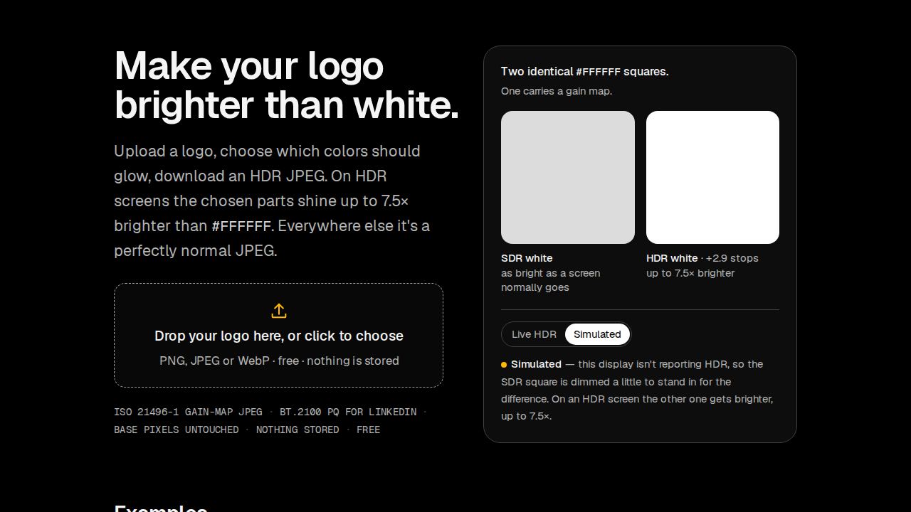 Make your logo extra bright on HDR… 1