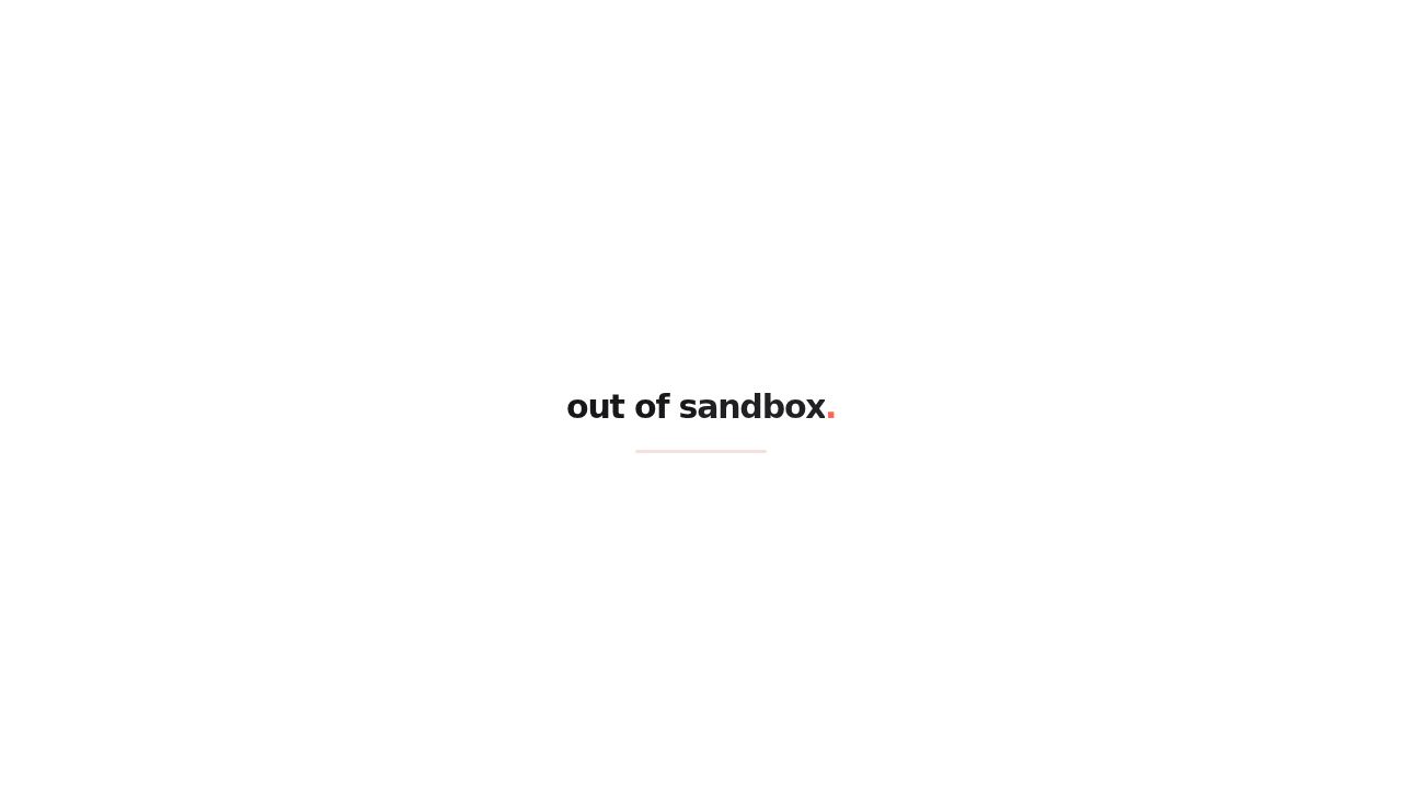 Out of Sandbox 1