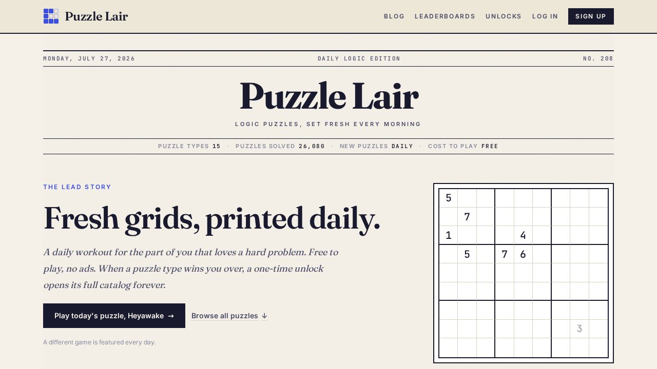 Puzzle Lair 1
