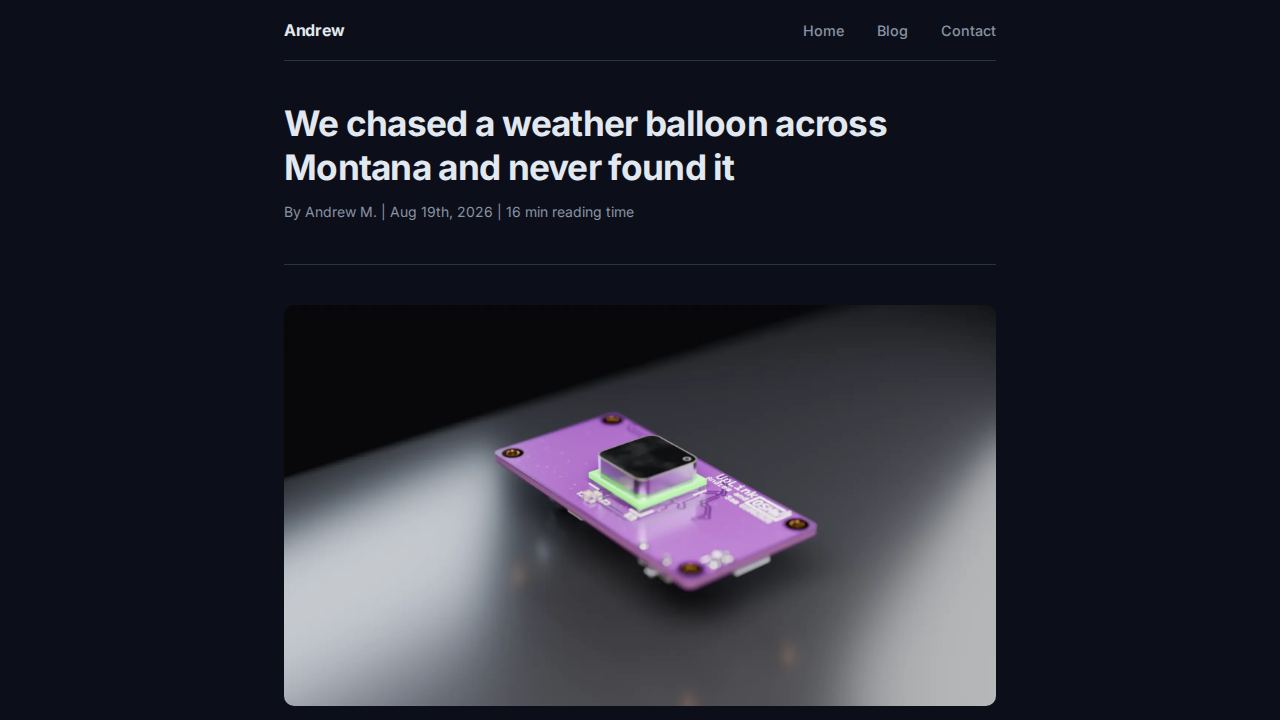 We chased a weather balloon across… 1