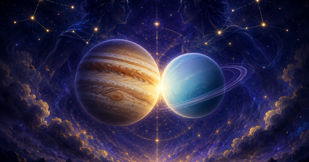Sestile Giove Urano in Gemelli: Un Vento di Novità