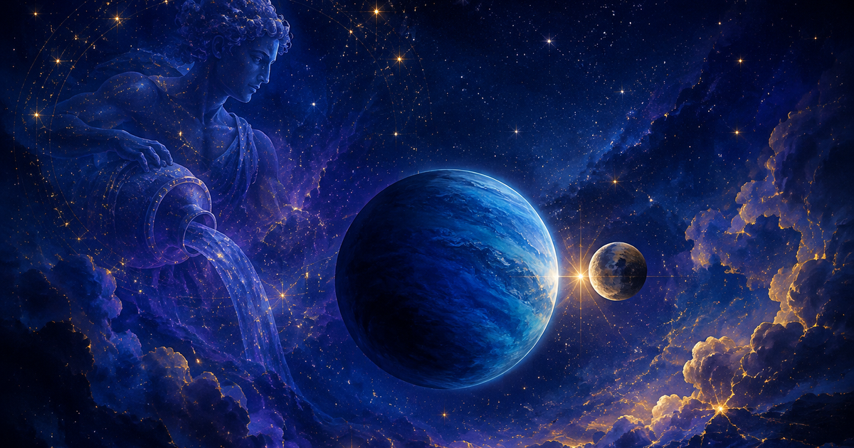 海王星六分相冥王星在水瓶座：集体意识的深度涟漪