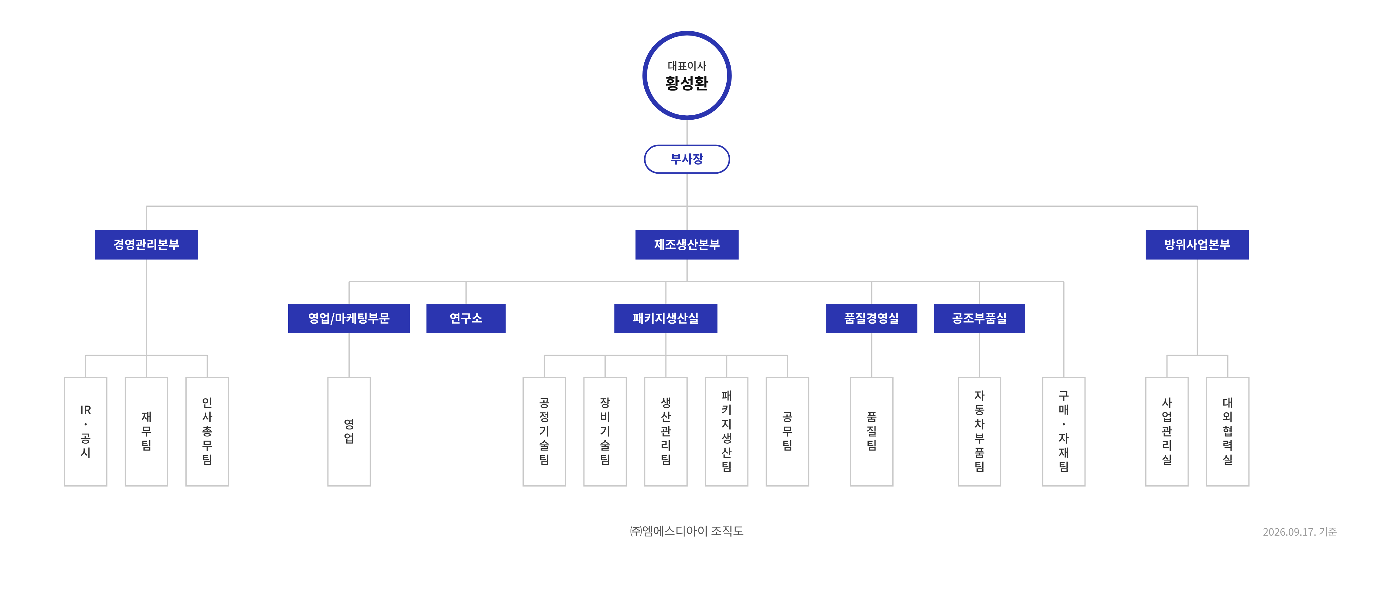 ㈜MSDI 조직도