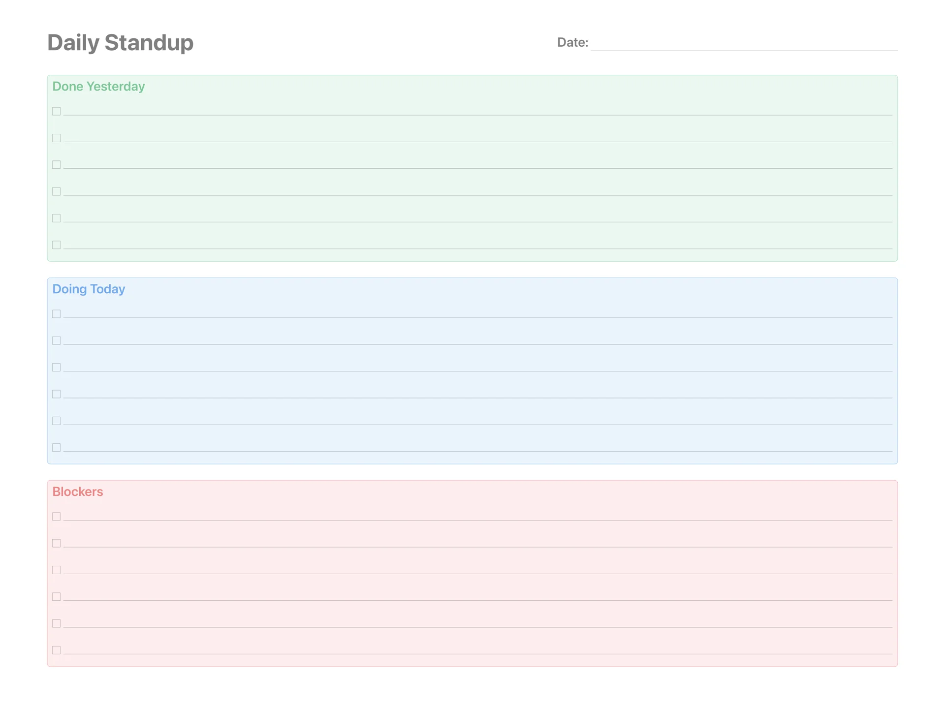 Daily Standup Notes