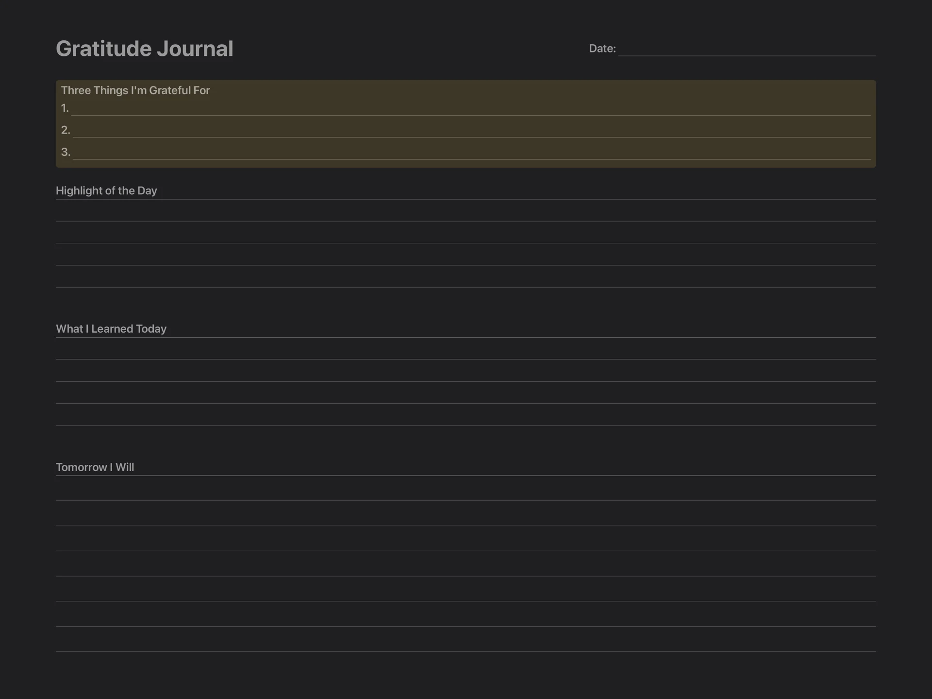 Gratitude Journal (screenshot 2)