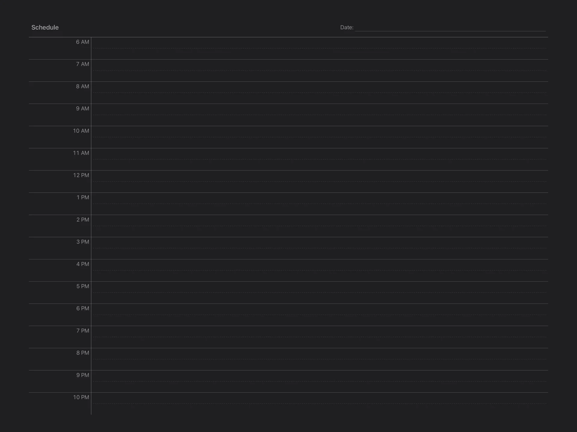Hourly Schedule (screenshot 2)