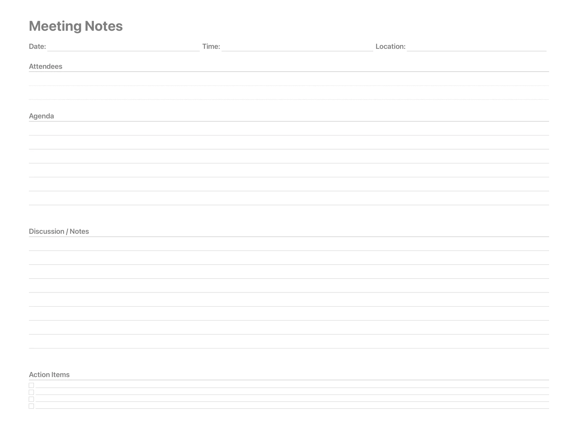 Meeting Notes