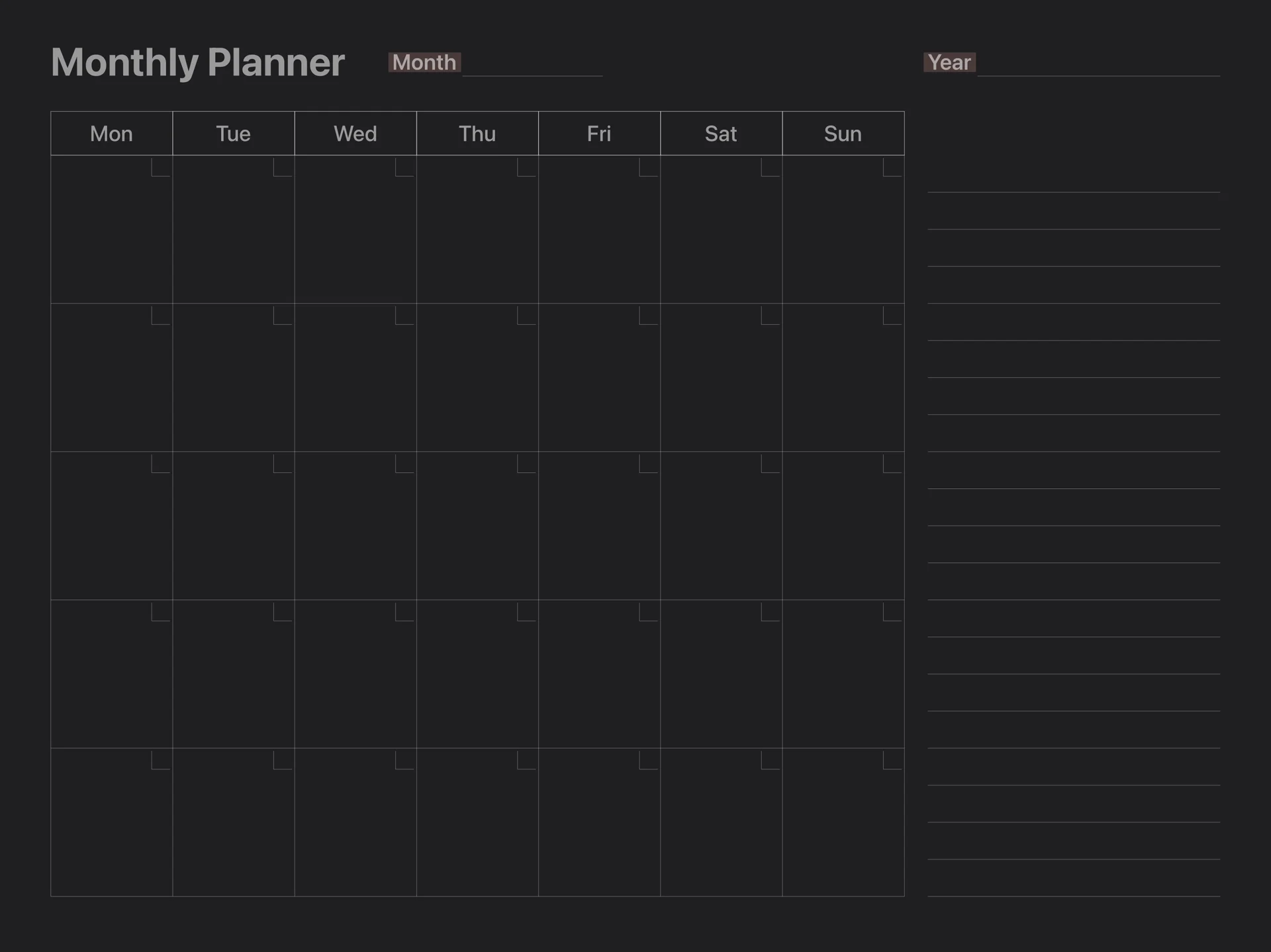 Monthly Planner (screenshot 2)