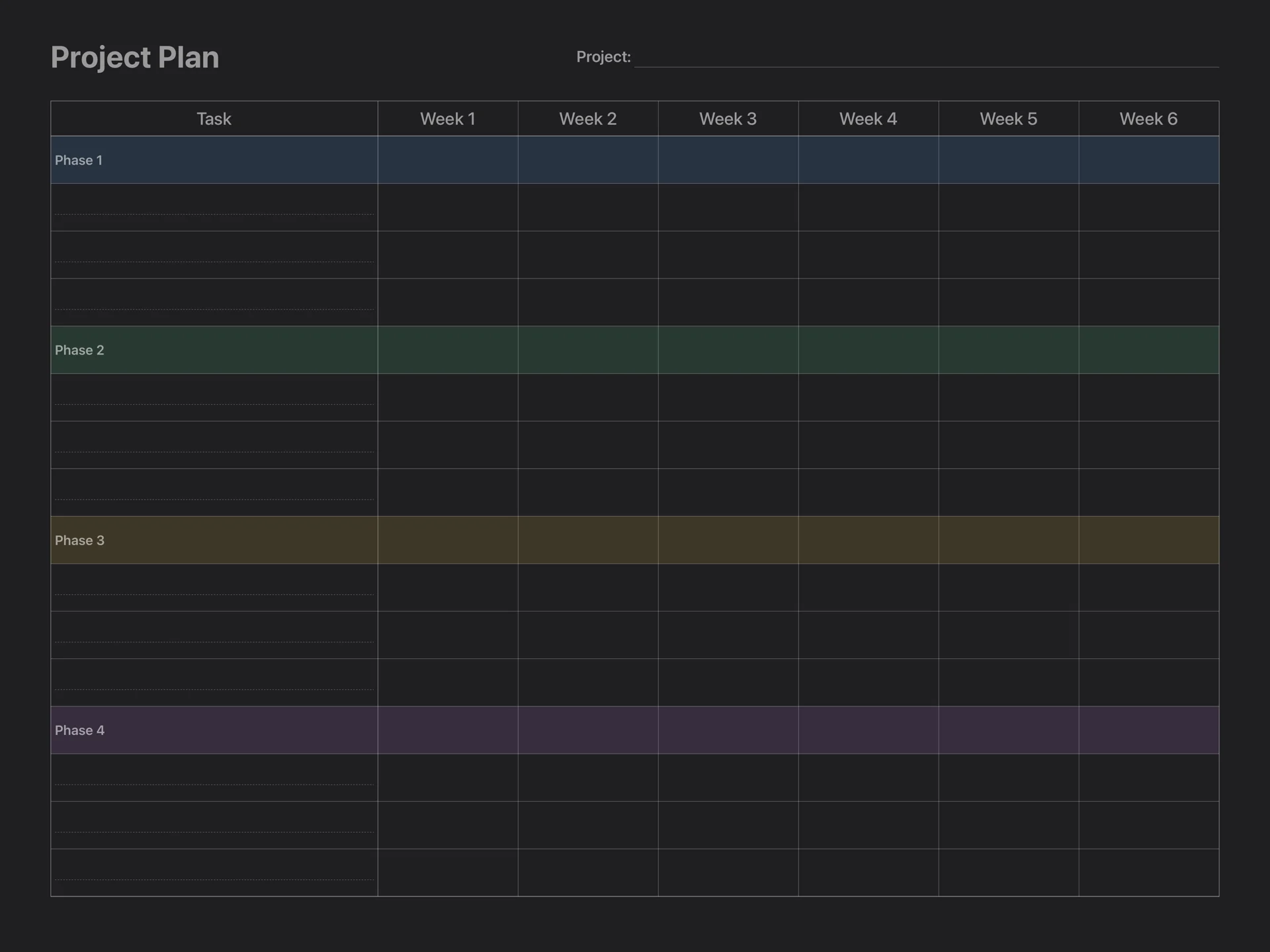 Project Plan (screenshot 2)