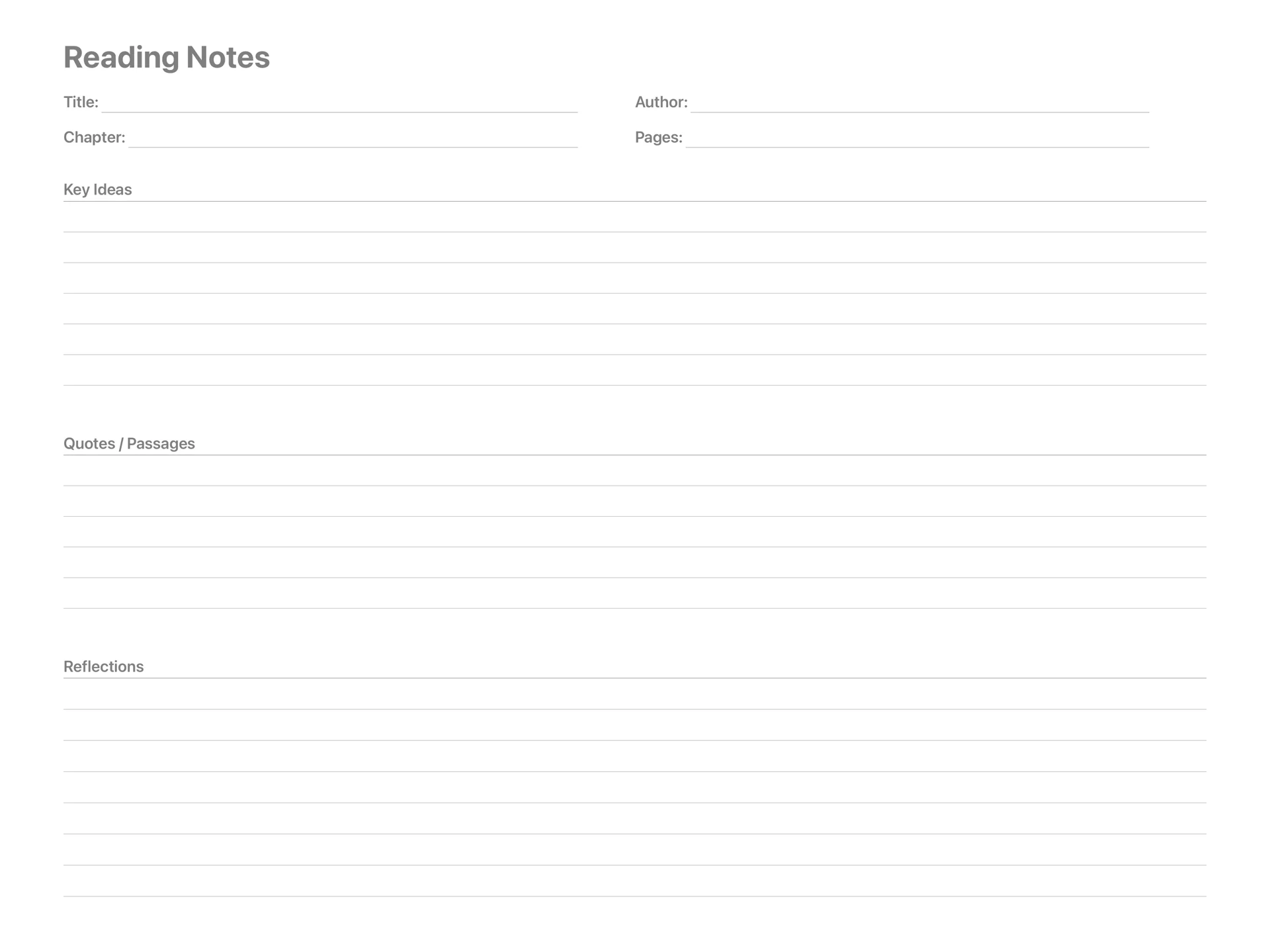 Reading Notes