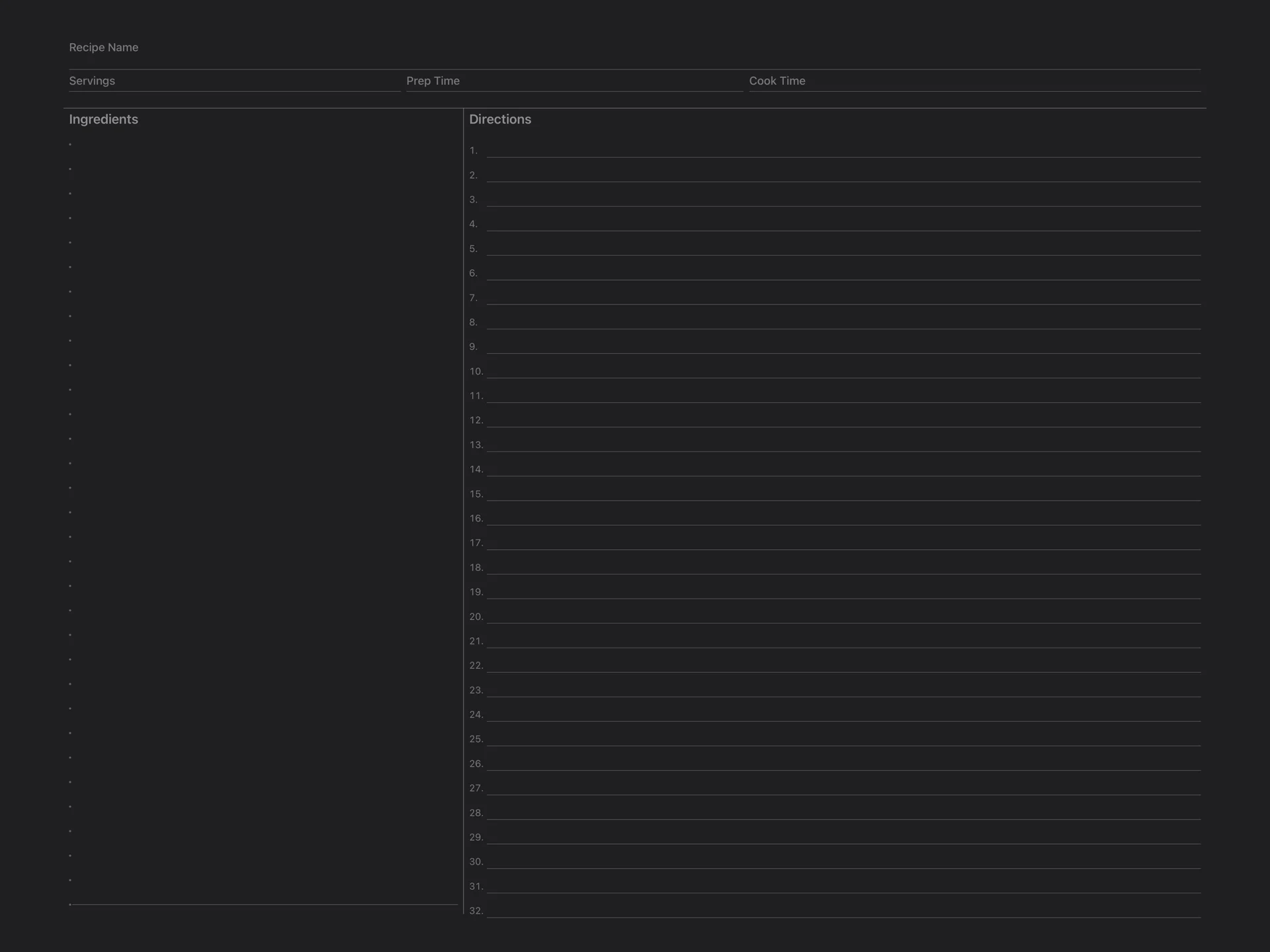 Recipe Card (screenshot 2)