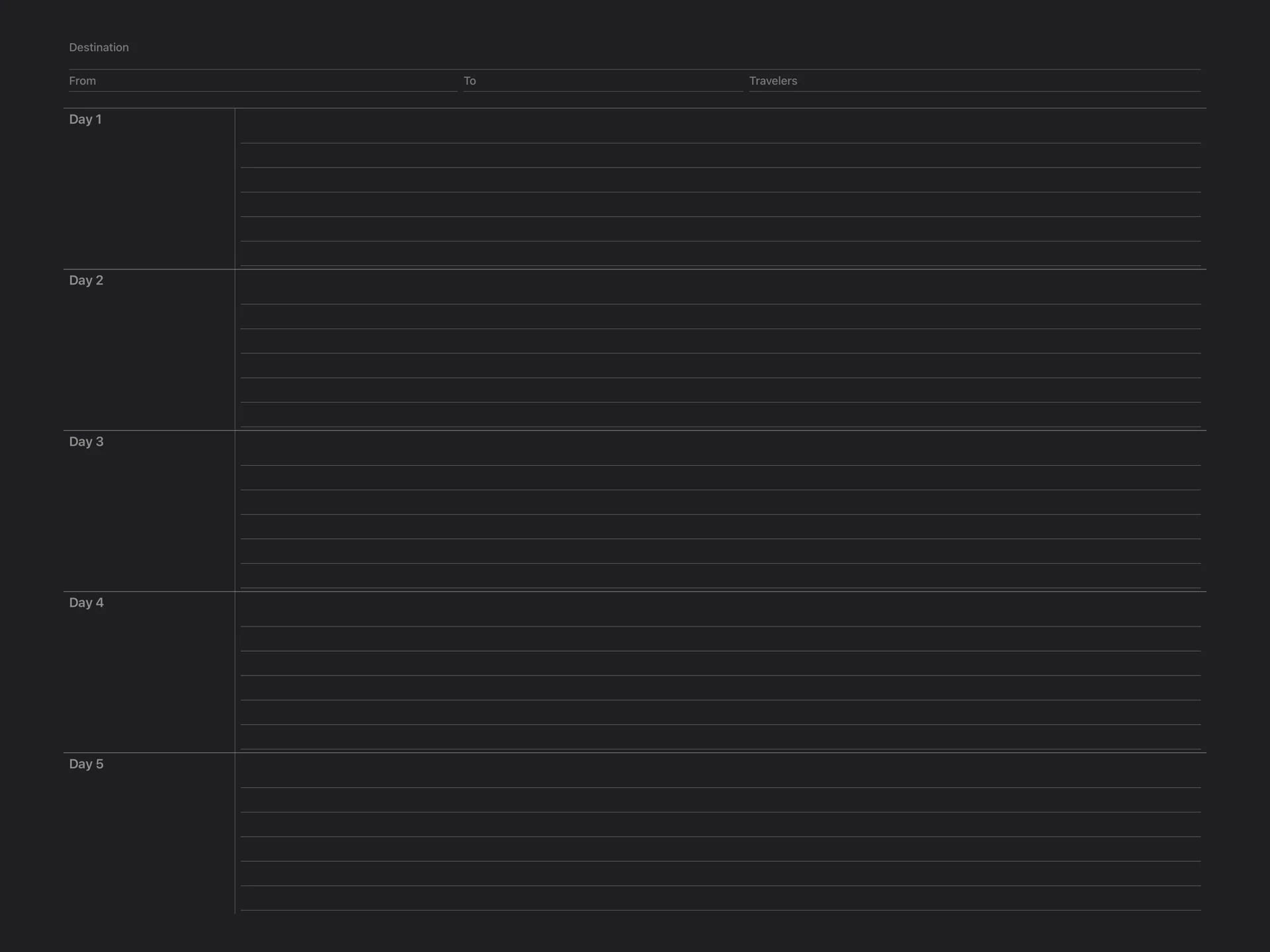 Travel Itinerary (screenshot 2)