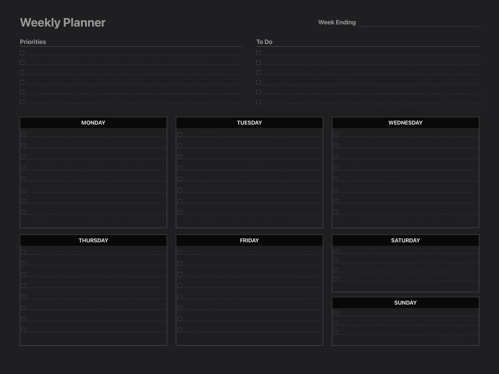 Weekly Planner (screenshot 2)