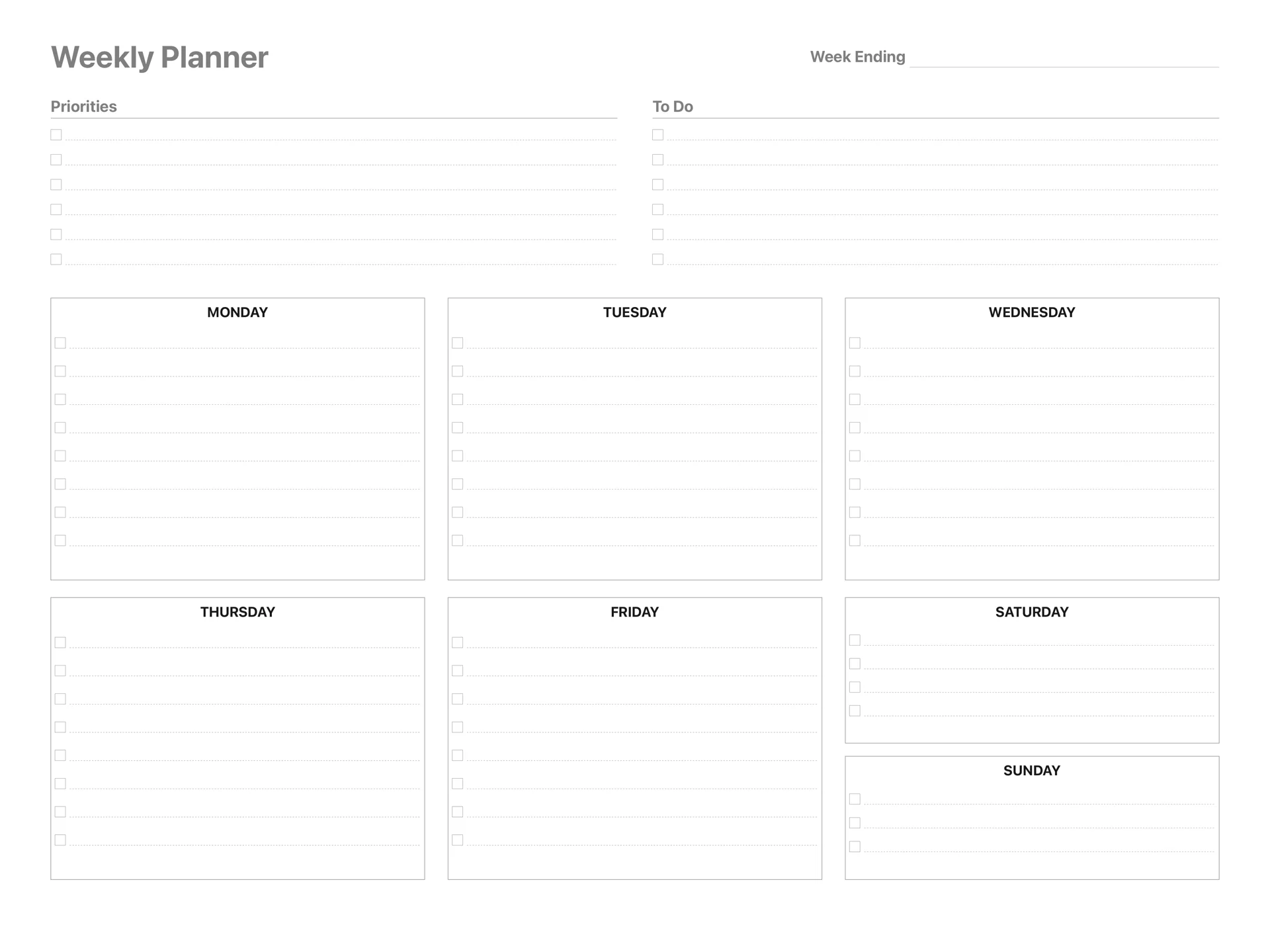 Weekly Planner