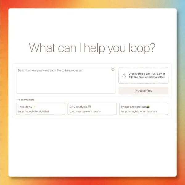 LLM Looper: a screenshot