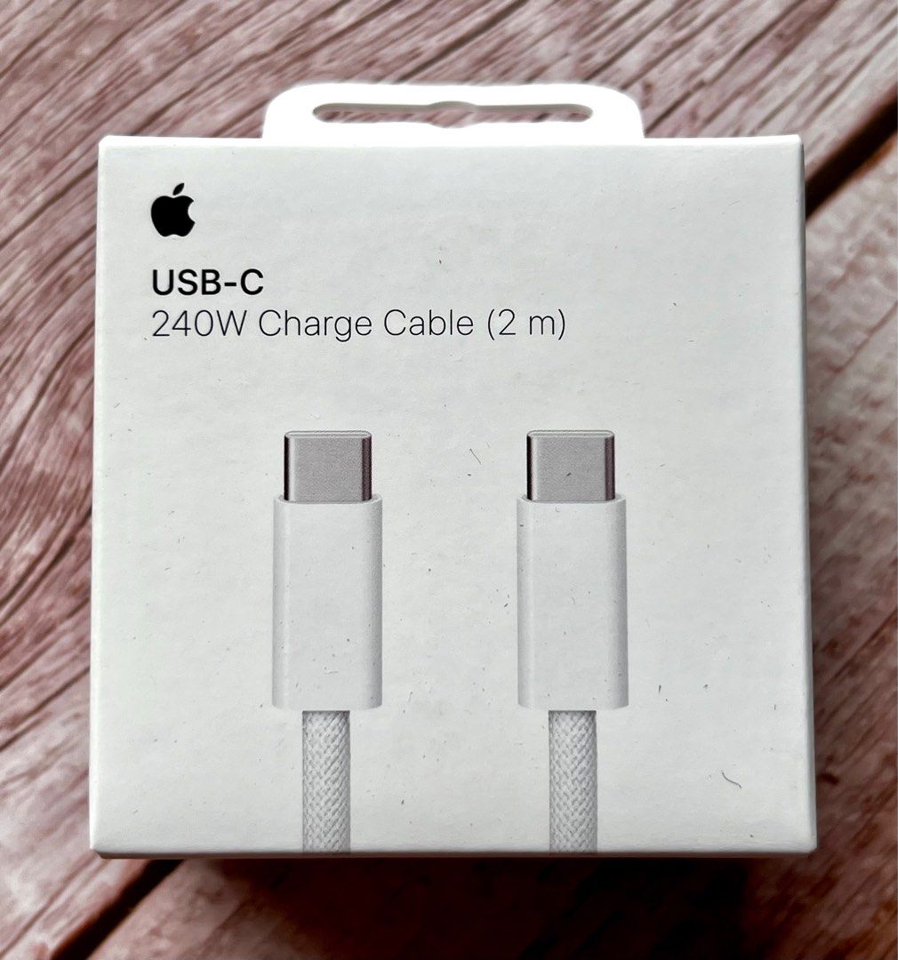 Cable Apple USB-C a USB-C 240W 2m Original Trenzado — BRANCO
