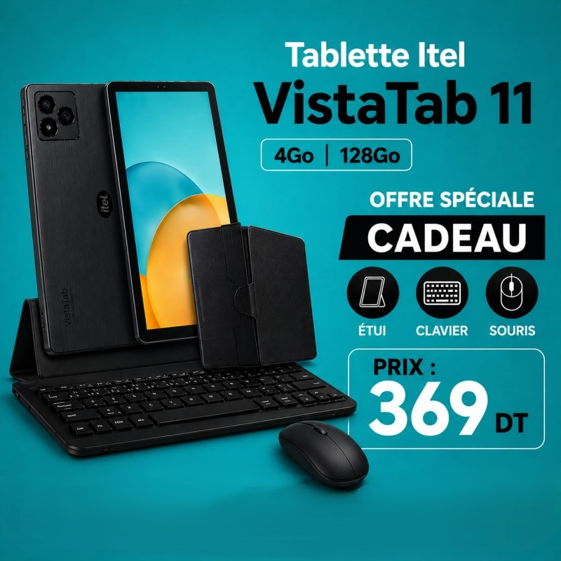 Pack Tablette Itel VistaTab 11 4Go 128Go 4G+ clavier+souris