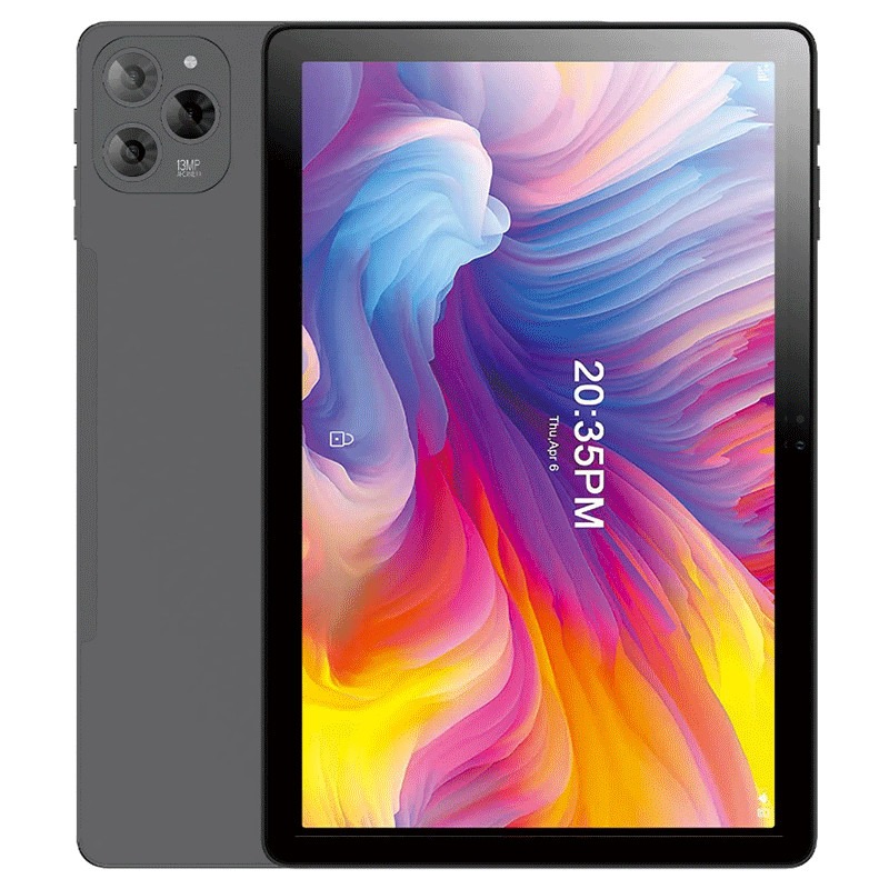 Tablette LESIA Pad 10 4G noire avec écran tactile HD 10.1 pouces, double SIM et batterie 6000 mAh.