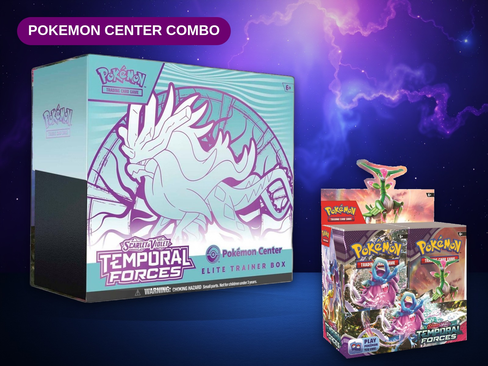 Temporal Forces Pokemon Center ETB + Booster Box Combo thumbnail 1